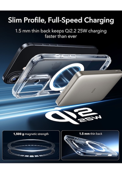 Esr Apple Uyumlu iPhone 17 Classic Hybrid Magsafe Kılıf - Kamera Kontrol Buton - Şeffaf Transparent