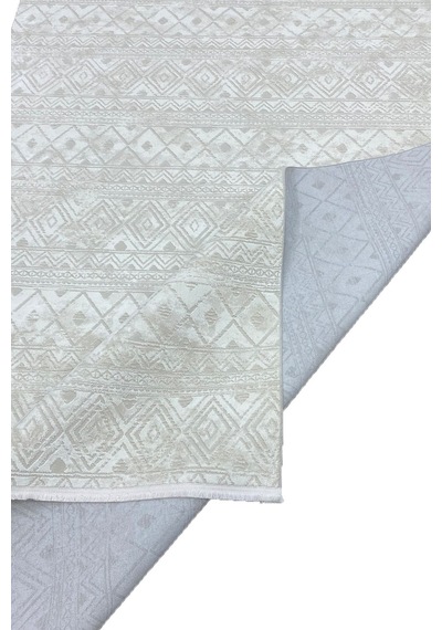 4 Metrekare - 6 Metrekare Bambu Tarz Modern Salon Oturma Odası Mutfak Halısı Antialerjik Krem 6165krem