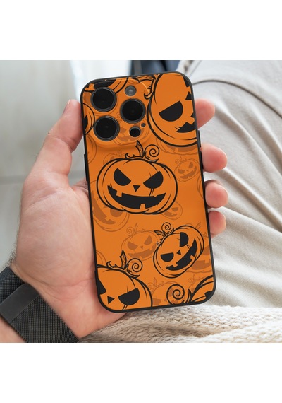 "Apple Uyumlu iPhone 11 12 13 Pro Max - Pumpkin Spice Cadılar Bayramı Baskısı İle Şok Geçirmez Silikon Telefon Kapağı Grippy Doku İle" For iPhone 7 8 Plus