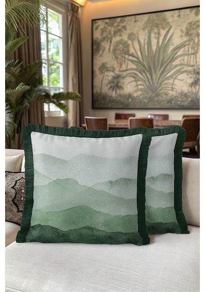 Manzara Dağ Motif Saçaklı Yastık Kılıfı - Akvarel Doğa Boho Yeşil Siyah Püsküllü Kırlent Kılıfı Serin Rota Nektar Manzara Dağ Motif Saçaklı Yastık Kılıfı - Akvarel Doğa Boho Yeşil Siyah Püsküllü Kırlent Kılıfı Serin Rota Nektar