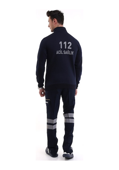 112 Acil Sağlık Sweatshırt Kışlık Balıkçı Yaka Lacivert -7339