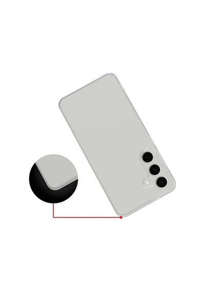 Samsung Galaxy Uyumlu S25 Fe Kılıf Zore Süper Silikon Kapak Seffaf