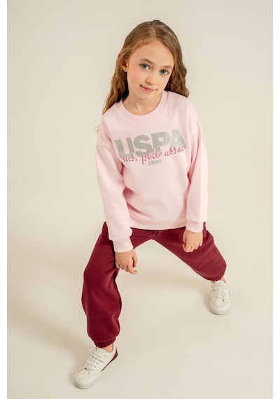 U.s. Polo Assn. 2711 Kız Çocuk Uzun Kol Eşofman Pijama Takımı Pembe
