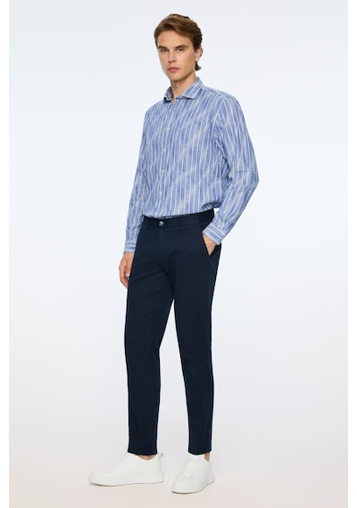 Morven Erkek Lacivert Pamuk Trend Düz Slim Fit Chino Pantolon 26ys003008200 Lacivert