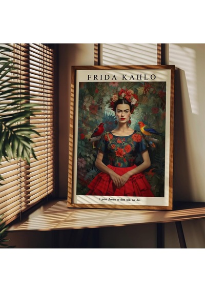 Frida Kahlo Çerçevesiz Poster, Modern Dekoratif Çerçevesiz Poster, Tablo, Fridakahlo, 21 X 30