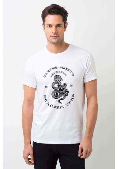 Taylor Ts Baskılı Beyaz Erkek Tshirt