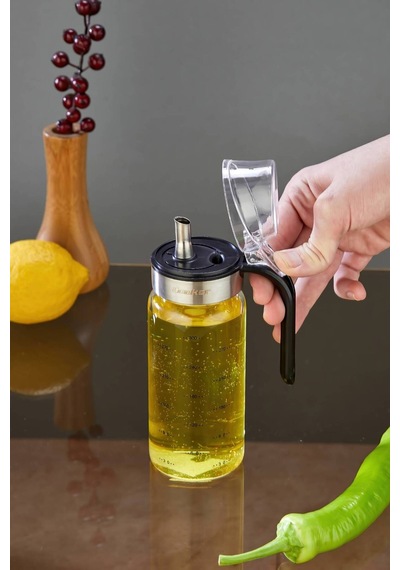 Cooker 300 Ml Borosilikat Cam Yağlık Ckr3852 Siyah