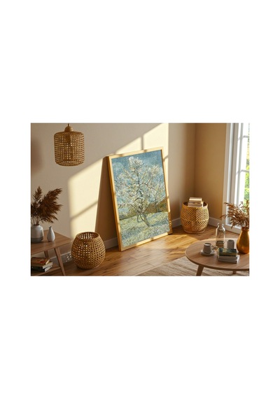 Van Gogh Van Gogh Pembe Şeftali Ağacı Çerçevesiz Poster 21x30 Cm A4 Tablo Van Gogh Post Empresyonizm