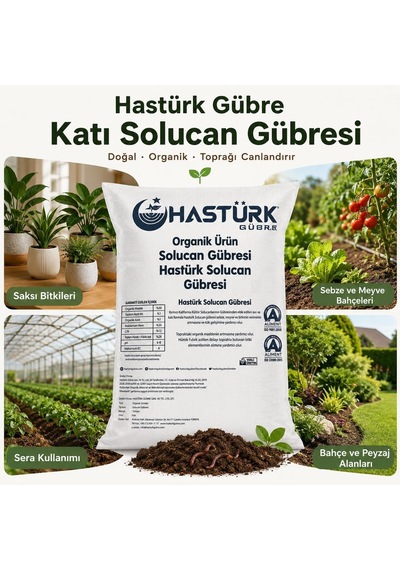 Ayrex Hastürk Gübre Organik Solucan Gübresi 1 Kg 0,250