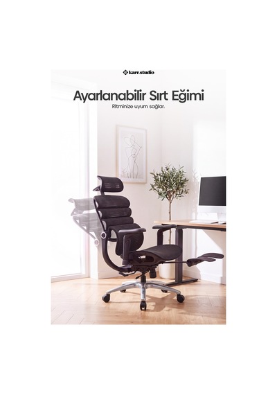 Rosso Ergonomik Çalışma Koltuğu - Siyah