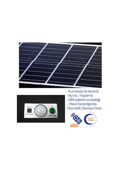 Forlife 200W Güneş Enerjili Solar Çiçek Sokak Armatürü (Direkli)