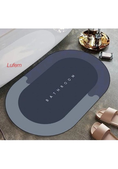 Süper Su Emici Duş Banyo Mat Kaymaz Halı Kilim Basit Mutfak Yumuşak Kapı Küvet Ev 38x58 Cm Çok Renkli