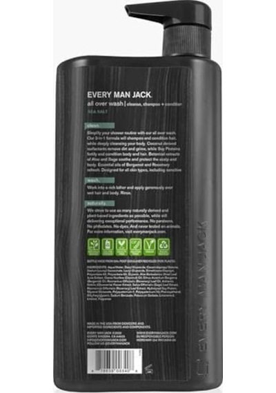 3in1 Sea Salt Şampuan + Saç Kremi + Vücut Şampuanı 945ml