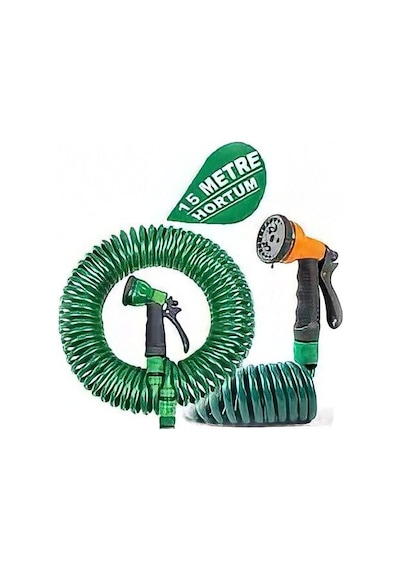 Spiral Spring Garden Fıskiye Hortum Seti 15 Mt