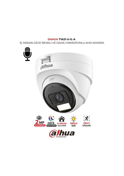 2mp Dome Güvenlik Kamerası Hac T1a21p U Il A 0280b 2.8mm Lens Sesli Ve Renkli