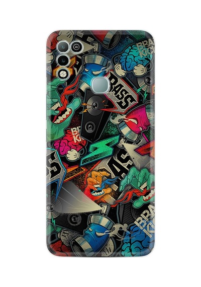 Infınıx Hot 11 Play Kılıf Resimli Desenli Silikon Platinium Series Bass 1886