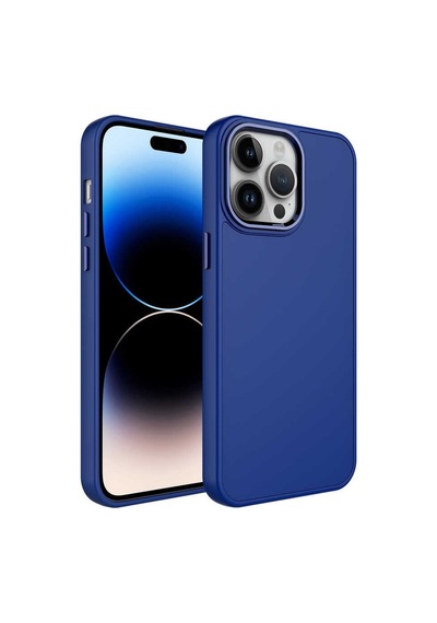 Apple Uyumlu iPhone 14 Pro Max Kılıf Metal Çerçeve Ve Buton Tasarımlı Silikon Luna Kapak