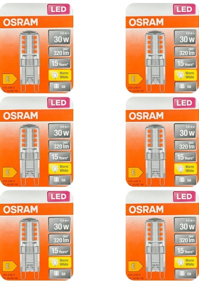 Osram 2,6w 30w 2700k Sarı Işık G9 Duylu Led Kapsül Ampul 6 Adet