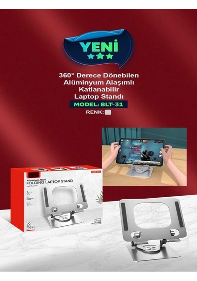 B31 Alüminyum Alaşım Katlanabilir 4.7-12 İnç 360 Dönen