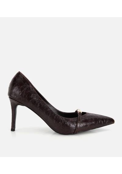 Hotiç Kadın Kahverengi Zincir Detaylı İnce Topuklu Stiletto 01ayh332740a480 01ayh332740a480