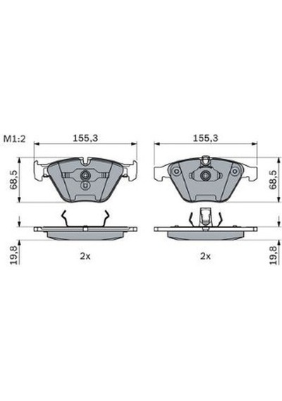 Bmw 5 E60 525d 2.5 2004-2007 Bosch Ön Balata 23312
