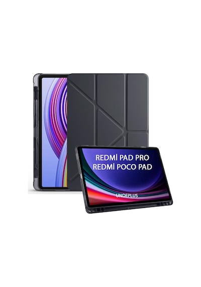 Xiaomi Redmi Pad Pro / Poco Pad 12.1inç Kılıf Kalem Bölmeli Trifolding Case Düz Redmi Pad Değildir