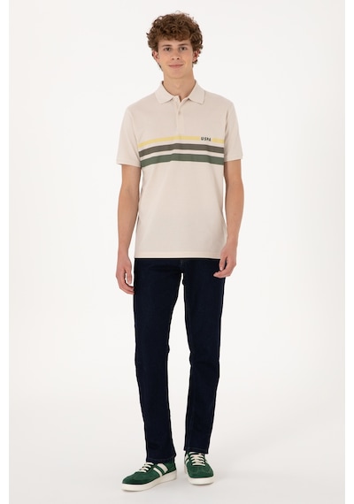 U.S. Polo Assn. Erkek Regular Fit Polo Yaka Taş Tişört 50306811-VR049