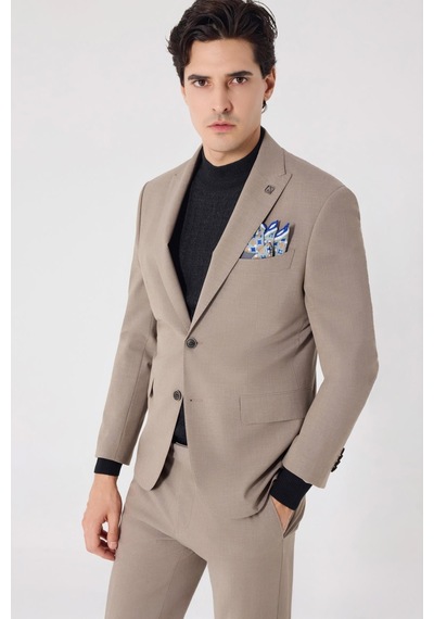 Sabri Özel Erkek Kahve Dar Kesim Slim Fit Viskon Ceket Yaka Fleto Kapaklı Cep Çift Yırtmaçlı 6 Drop Takım Elbise A.Kahverengi Sabri Özel Erkek Kahve Dar Kesim Slim Fit Viskon Ceket Yaka Fleto Kapaklı Cep Çift Yırtmaçlı 6 Drop Takım Elbise A.Kahverengi