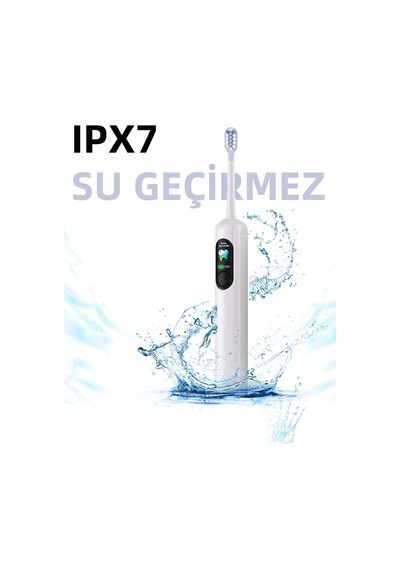 Mioji Oral B8 Care Şarj Edilebilir Diş Fırçası Beyaz + 3 Yedek Başlık ve Taşıma Çantası