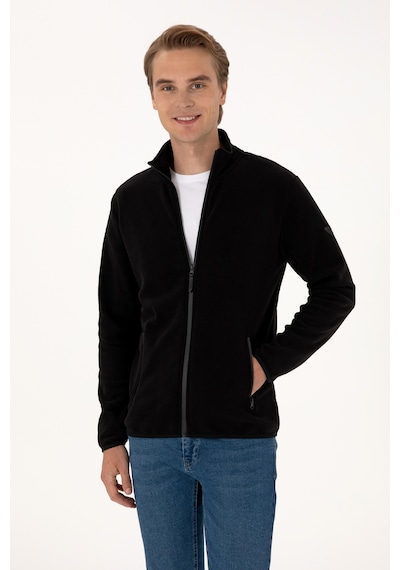 U.S. Polo Assn. Erkek Regular Fit Siyah Polar Örme Hırka 50313779-VR046