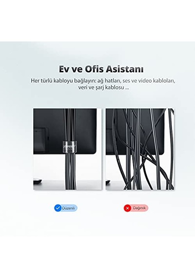 Ugreen Kablo Düzenleyici Cırt Band, 5 Metre