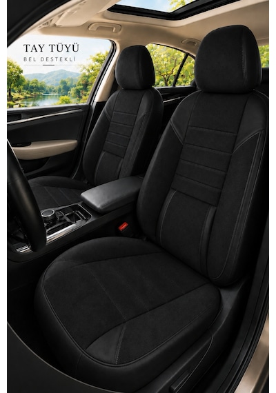 Ssangyong Vivuli 2019 Ve Sonrası Uyumlu Nova Serisi Siyah Oto Koltuk Kılıfı