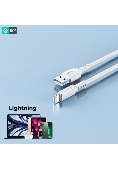 Dvıp L13 6a 110w Usba To Lightning Data Hızlı Şarj Kablo 1m Beyaz