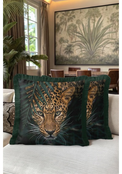 Egzotik Leopar Safari Saçaklı Yastık Kılıfı - Vahşi Orman Kahverengi Yeşil Püsküllü Kırlent Kılıfı Buzlu Sahil Opal Egzotik Leopar Safari Saçaklı Yastık Kılıfı - Vahşi Orman Kahverengi Yeşil Püsküllü Kırlent Kılıfı Buzlu Sahil Opal