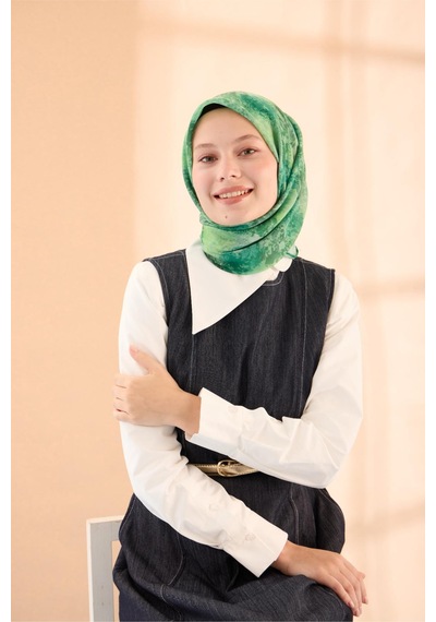 Silk Home Soft Eşarp 73095-12 Yeşil, Çimen Yeşili, Açık Yeşil