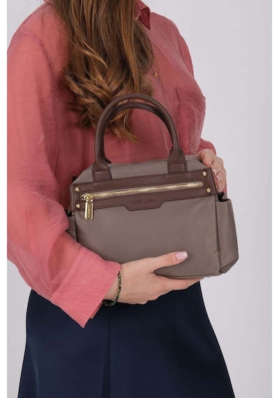 Silver Polo Sp1219 Kadın El Çantası Saten Kum-kahve