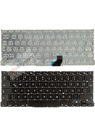 Laptopyedekparca Apple Uyumlu MacBook Pro A1502 13.3" Mf839Ll/A Klavye Türkçe Büyük Enter