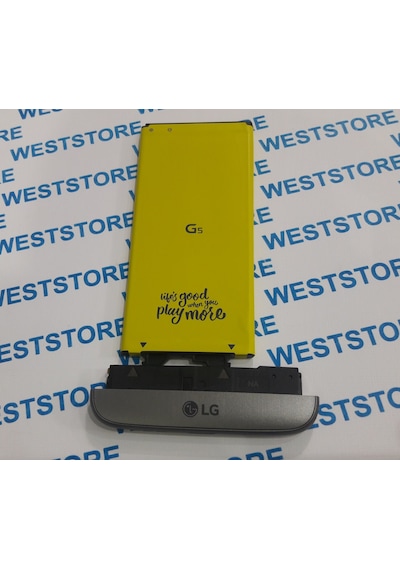 LG Uyumlu G5 Buzzer Alt Kapak Full+Şarj Soketi Siyah+Batarya Pil