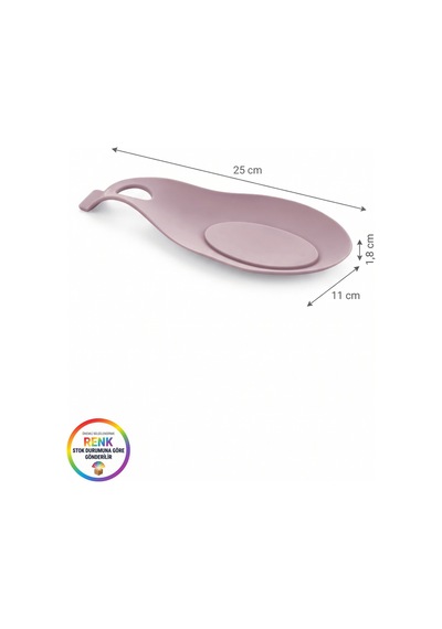 Tezgahı Kirletmeyen Silikon Kaşıklık Askı Delikli Pratik Kepçe Ve Spatula Tutucu 25 Cm