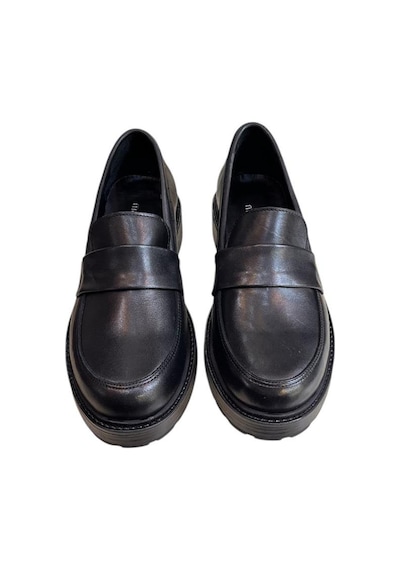 Siyah Hakiki Deri Loafer Siyah