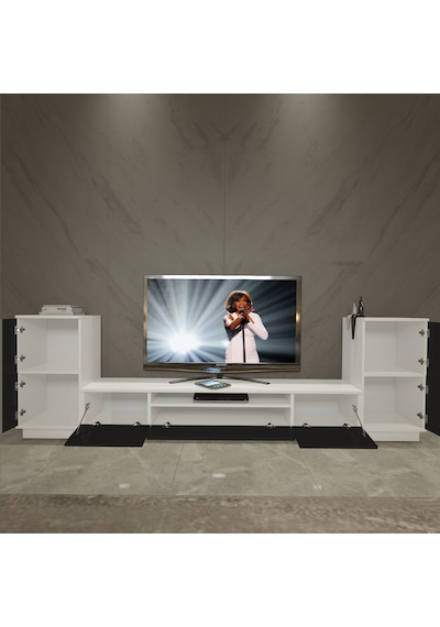 Decoraktiv Trendstyle On2 Mdf Tv Ünitesi Tv Sehpası Beyaz - Siyah