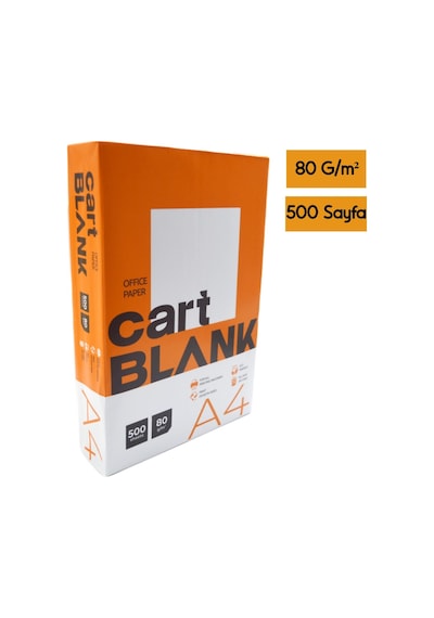 Cart Blank A4 Fotokopi Kağıdı 80 G/m² 500 Sayfa 1 Paket