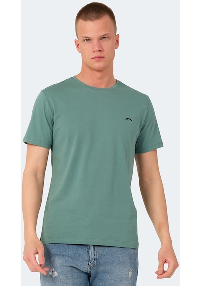Slazenger VEDA Erkek Baskılı Su Yeşili Tişört