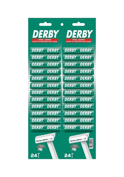 Derby Tek Bıçak Kartela Traş Bıçağı 24 Adet