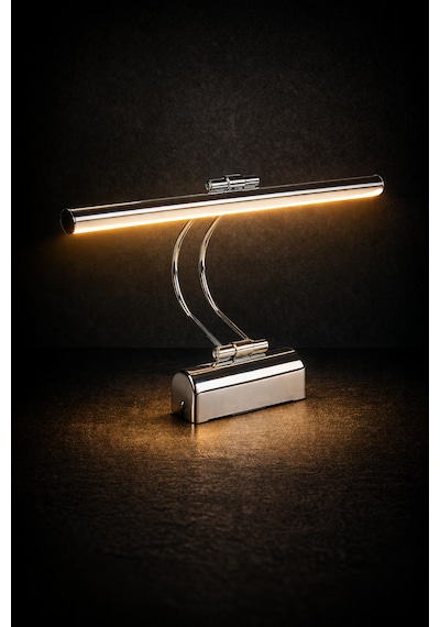 Merwish 35 Cm Flüt Led Aplik 3200k Sarı Işık Kablolu Duvar Apliği 220v Elektrik Bağlantılı Modern Tasarım Krom