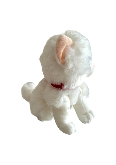 Sesli Ayakta Miyavlayan 28 Cm Peluş Kedi Oyuncak - Beyaz Beyaz