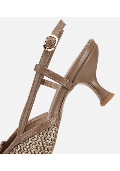 Hotiç Kadın Bej Hasır Detaylı Arkası Açık Stiletto 01ayh320820a313 01ayh320820a313 Bej