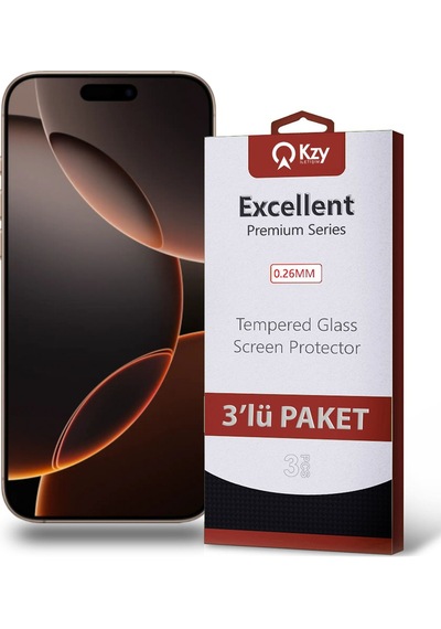 Apple Uyumlu   iPhone 16 Pro Max İle Temperli Ekran Koruyucu Kırılmaz Cam Ekonomik 3'lü Paket