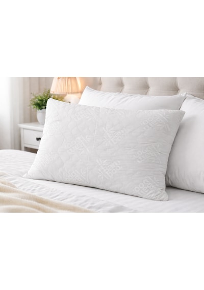 Günaydın Bambu Yastık , Nefesalan Doku ,organik, Kapitoneli , Çantalı ,matwıse Baskı, 50x70 Yastık Beyaz