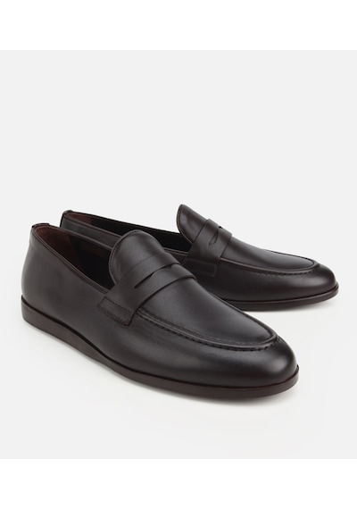 Hotiç Erkek Deri Siyah Klasik Loafer